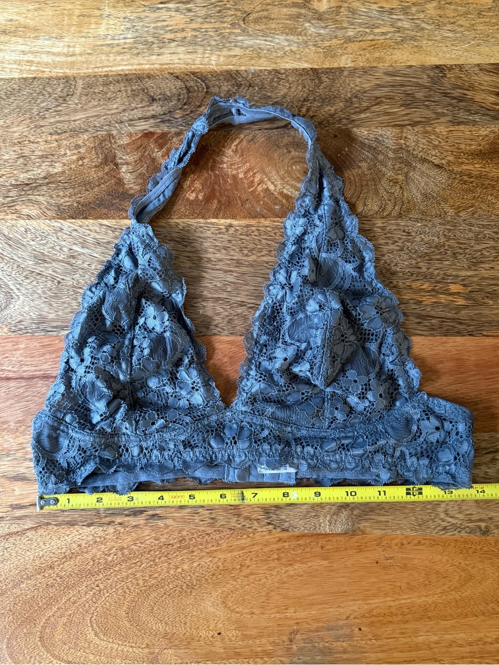 Free People Intimately Slate Gray Lace Halter Bralette